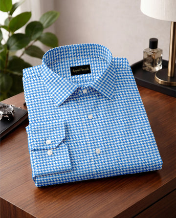 Royal French Royal Blue Executive Plane  Shirt
