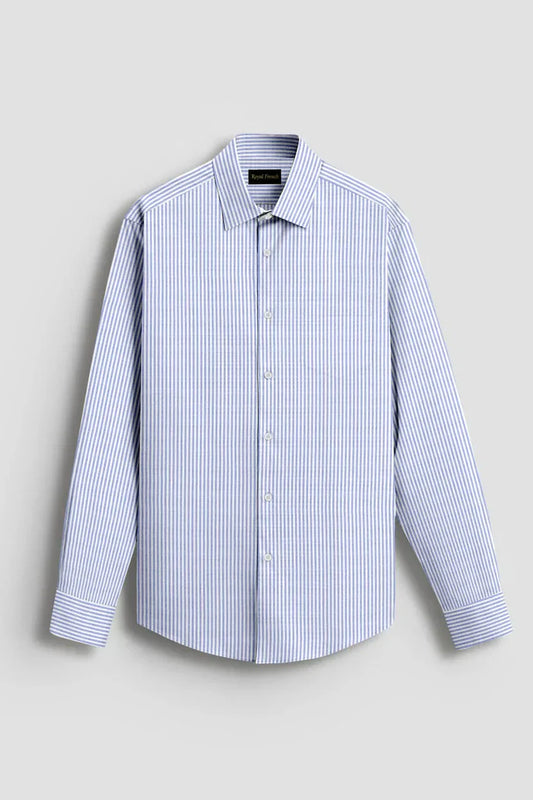 Royal French Blue Line Classic Plane  Shirt