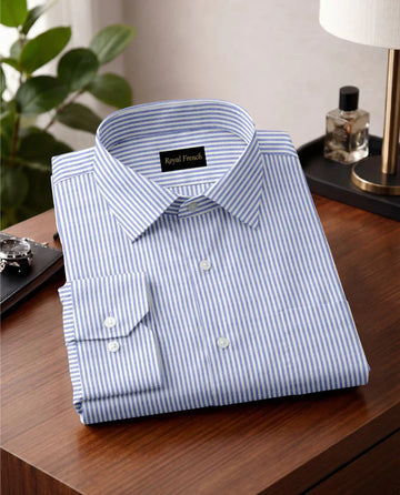 Royal French Blue Line Classic Plane  Shirt